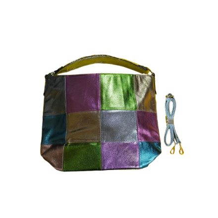 Csillogó patchwork mintás női táska, ridikül - ÚJ