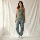 Női khaki mandalás laza jóganadrág, nyári nadrág - Italy Moda - ÚJ