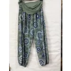 Női khaki mandalás laza jóganadrág, nyári nadrág - Italy Moda - ÚJ