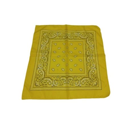 Sárga mintás kendő, sál, bandana - ÚJ
