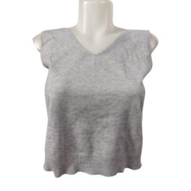 Női M-L-es szürke finomkötött mellény - Finery 