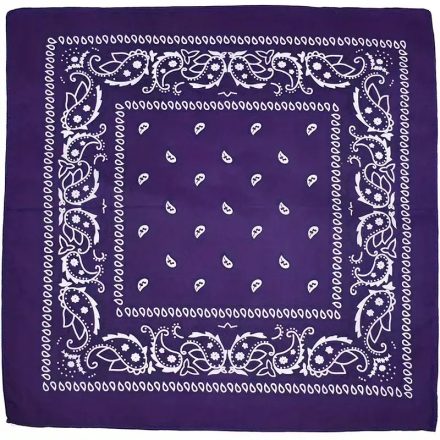 Lila mintás kendő, sál, bandana - ÚJ