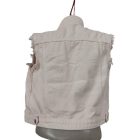 Női M-es halványrózsaszín virágos hímzett farmermellény - Misskoo