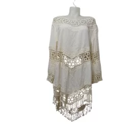 Női drapp csipkés felső, blúz - ÚJ