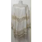 Női drapp csipkés felső, blúz - ÚJ