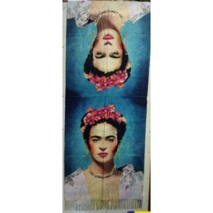 Nagyméretű kétoldalú festményes sál, kendő, stóla - Frida Kahlo, a festőnő - ÚJ