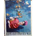 Nagyméretű kétoldalú festményes sál, kendő, stóla - Frida Kahlo - ÚJ