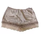 Női S-es ecrü szatén hálónadrág, short, pizsamaalsó