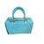 Türkiz bőrönd formájú valódi bőr női táska, ridikül - ÚJ 
