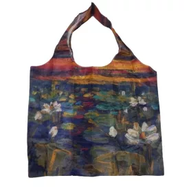   Festményes összehajtható füles bevásárlótáska, szatyor - Monet - ÚJ 