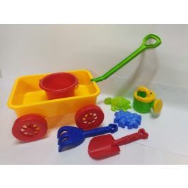 Sárga kocsis homokozójáték szett - ÚJ