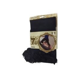   Női 3-4-es méretű fekete bokánál csipkés lábfej nélküli harisnya, leggings - Aura.Via - ÚJ