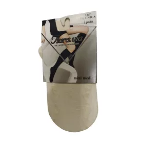   Női vajszínű mintás nylon térdfix, térdzokni, 1 pár - Aura.Via - ÚJ