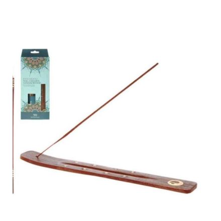 90 db-os füstölő szett füstölőtartóval - Patchouli, Nag Champa, Sandalwood - ÚJ