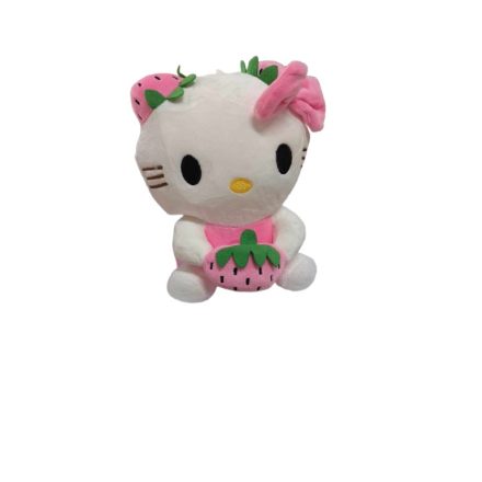 20 cm-es epres plüss figura, rózsaszín - Hello Kitty - ÚJ