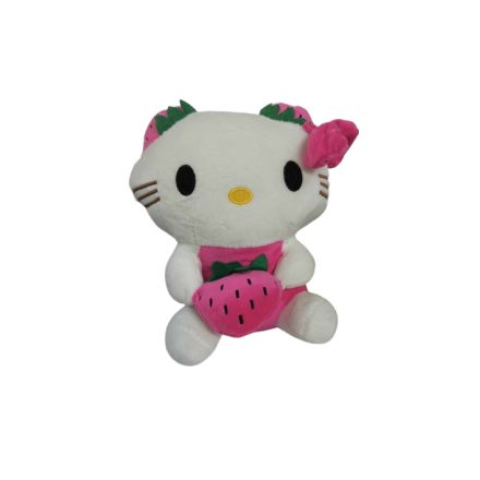 20 cm-es epres plüss figura, pink - Hello Kitty - ÚJ