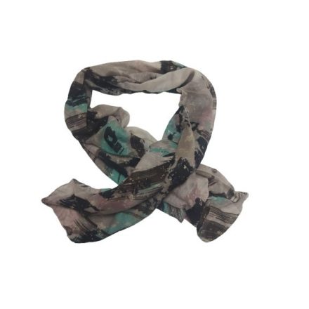 Női szürke mintás sál, kendő 