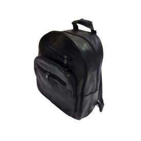 Fekete hátizsák, műbőr - ÚJ