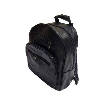 Fekete hátizsák, műbőr - ÚJ