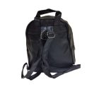 Fekete hátizsák, műbőr - ÚJ