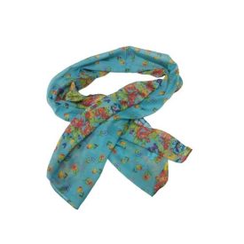 Kék virágmintás, sál, kendő