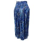 Női M-L-es sötétkék piros flitteres derekú hastáncos jellegű bőszárú szoknyanadrág, nadrágszoknya - Boho Fashion - ÚJ