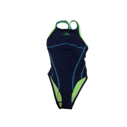 146-152-es kék-zöld úszódressz, fürdőruha - Decathlon - Nabaiji