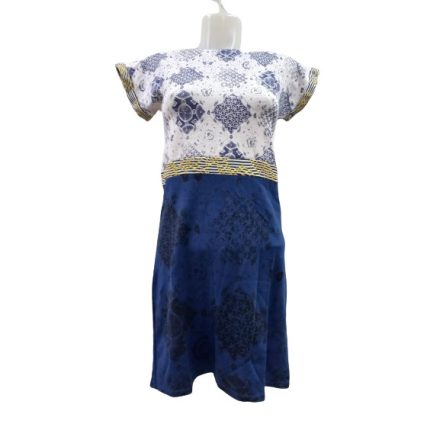 Női S-es kék-drapp elegáns ruha - Desigual 