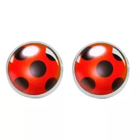   Katica bedugós fülbevaló, pöttyös - Miraculous Ladybug - ÚJ
