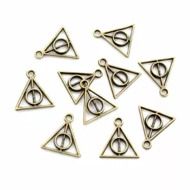   Bronz színű medál, függő, 13x12 mm - Harry Potter - ÚJ (1 db)
