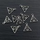 Ezüst színű medál, függő, 13x12 mm - Harry Potter - ÚJ (1 db)