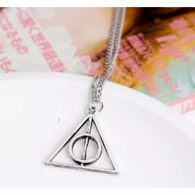   A halál ereklyéje nyaklánc, ezüst színű - Deathly Hallows - Harry Potter - ÚJ