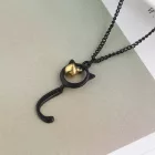 Fekete macska medálja, amulettje lánccal - Miraculous - Csodálatos Katicabogár - ÚJ