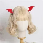 Piros hajcsat, denevérszárny, 1 pár - Halloween - ÚJ