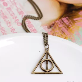   A halál ereklyéje nyaklánc, bronz színű - Deathly Hallows - Harry Potter - ÚJ
