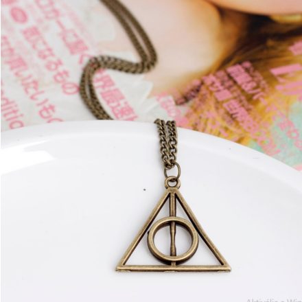 A halál ereklyéje nyaklánc, bronz színű - Deathly Hallows - Harry Potter - ÚJ