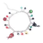 Ezüst karkötő kis függőkkel - Miraculous - Csodálatos Katicabogár - ÚJ