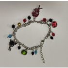 Ezüst karkötő kis függőkkel - Miraculous - Csodálatos Katicabogár - ÚJ