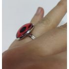 Állítható katicapöttyös gyűrű - Miraculous - Csodálatos Katicabogár - ÚJ