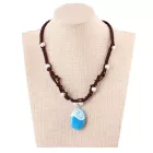 Katica, Miraculous nyaklánc kék medállal, sima - Csodálatos Katicabogár - ÚJ