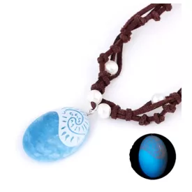   Katica, Miraculous nyaklánc kék medállal, sötétben kéken világít - Csodálatos Katicabogár - ÚJ