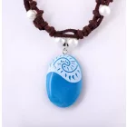 Katica, Miraculous nyaklánc kék medállal, sötétben kéken világít - Csodálatos Katicabogár - ÚJ