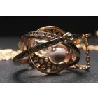 Hermione, időnyerő nyaklánc (arany foglalat, fehér homok) - Harry Potter - ÚJ