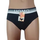 Férfi XXL-es fekete széles gumis derekú alsónadrág, fecske fazon - Uomo - ÚJ