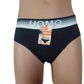   Férfi XXL-es fekete széles gumis derekú alsónadrág, fecske fazon - Uomo - ÚJ