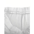 Férfi L-es fehér iránytű mintás lenes nyári vászonnadrág - ÚJ