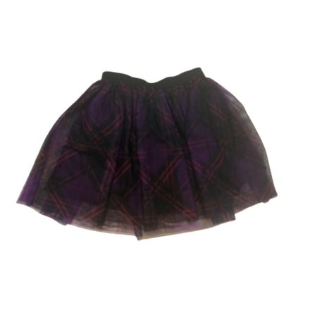 146-152-es lila-fekete kockás tüll szoknya - H&M