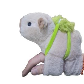   Kapibara plüss figura, drapp, kézre, csuklóra rögzíthető - ÚJ