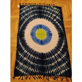 Sötétkék körmintás szarong vagy strandlepedő - ÚJ