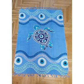 Teknősös kék szarong vagy strandlepedő - ÚJ
